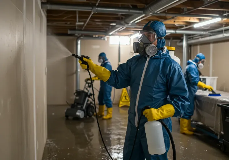 Basement Sanitization and Antimicrobial Treatment process in Ritchie County, WV