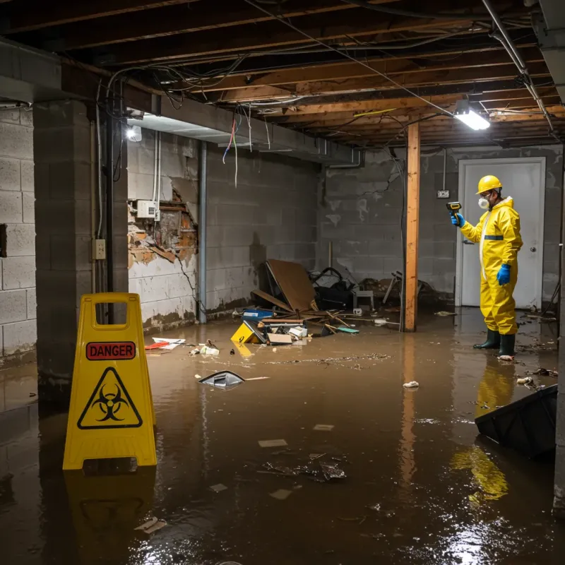 Flooded Basement Electrical Hazard in Ritchie County, WV Property