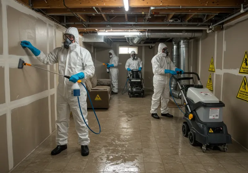 Basement Moisture Removal and Structural Drying process in Ritchie County, WV